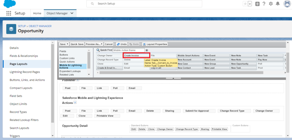 How to Expose Create Invoice Button in Opportunity – Lightning Experience